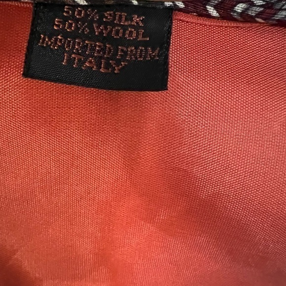 MISSONI NAVY BLUE WOOL SILK HEARTS NECKTIE - Picture 8 of 8